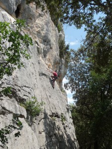 Escalade découverte et vers l'autonomie, dans un cadre idyllique