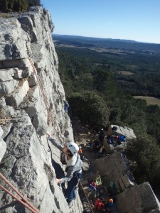 Escalade découverte, autonomie près de Valflaunès dans l' Héraut